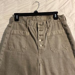 AMERICAN EAGLE WIDE LEG GREEN JEANS